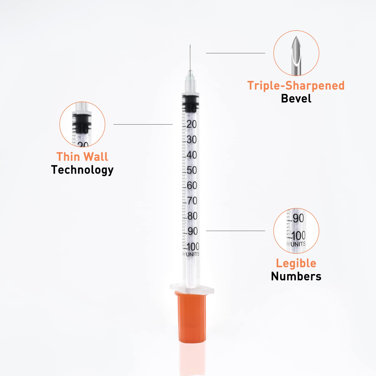 Knixxo leak-proof syringe with secure plunger for reliable use.