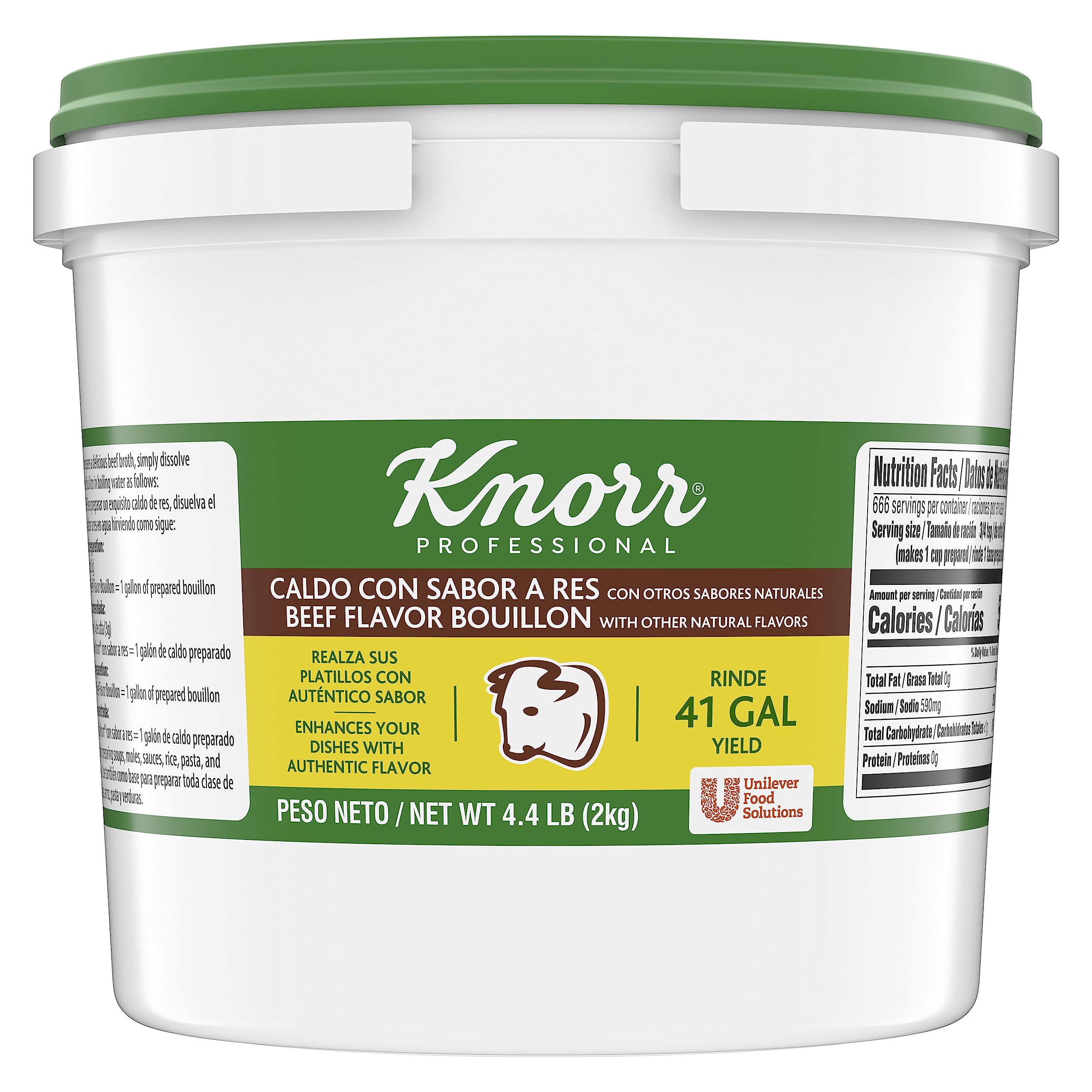 Knorr Beef Bouillon base container for quick broth prep