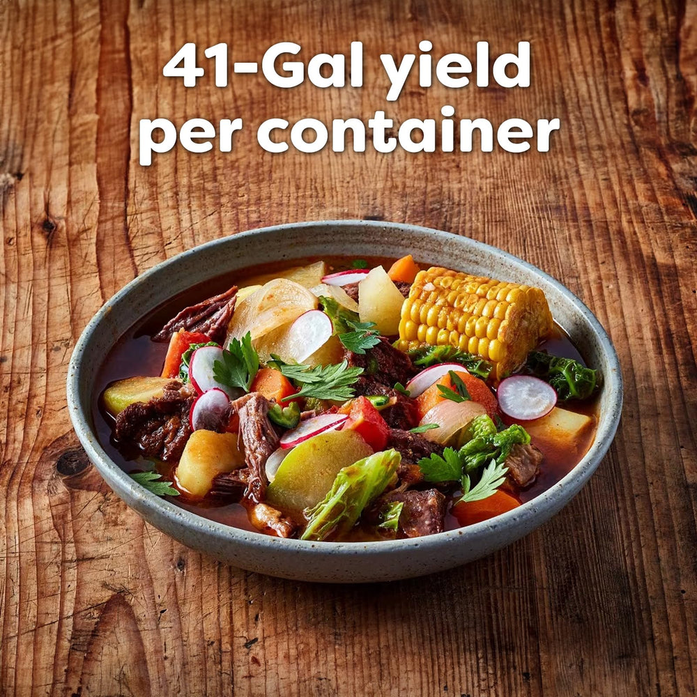 Knorr beef bouillon base in resealable container convenient for busy kitchens