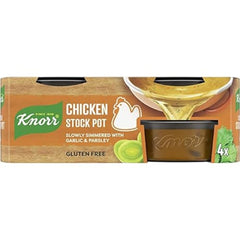 Knorr Chicken Stock Gel Pot 8-pack front view for quick, flavorful broth.