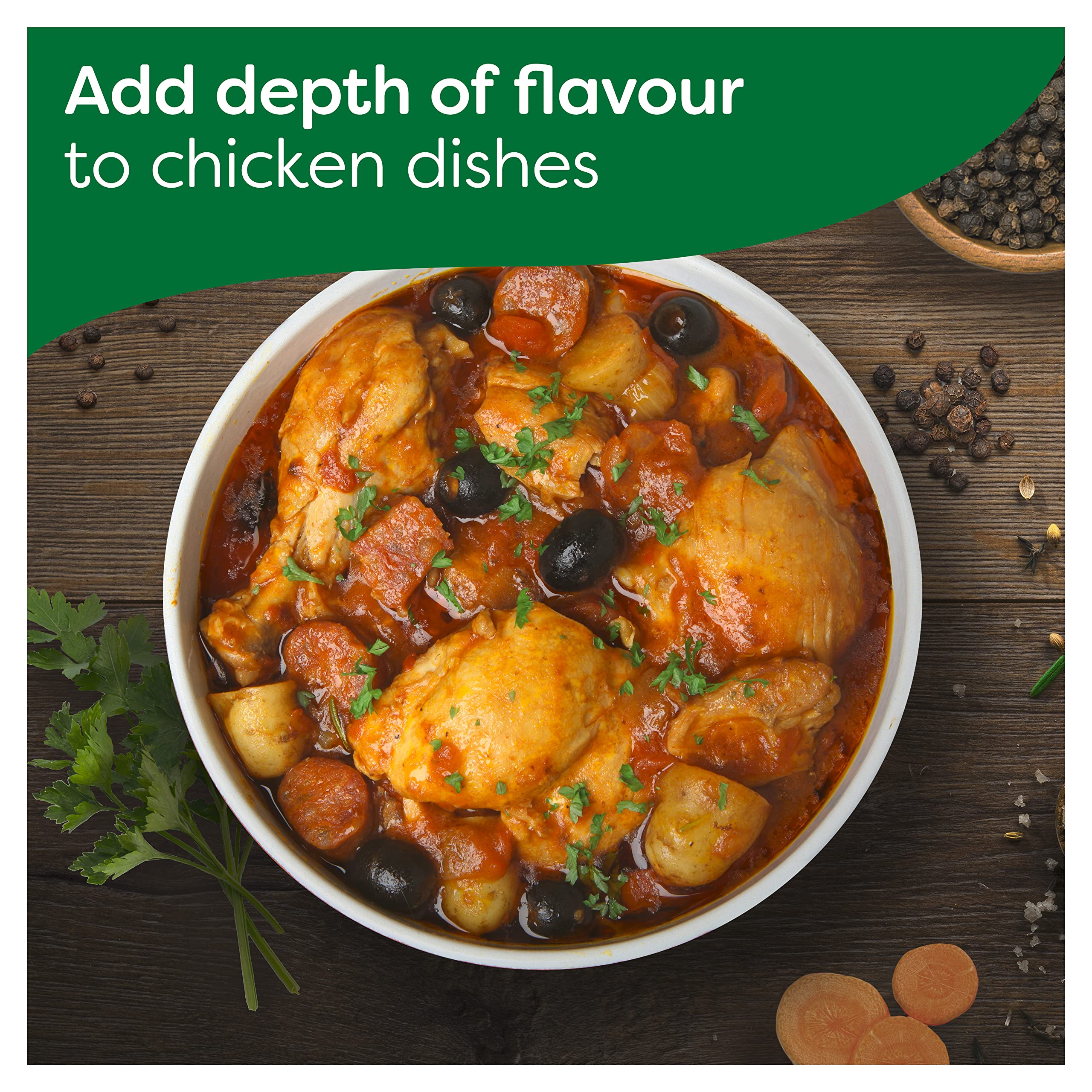 Knorr Chicken Stock Gel Pot close-up texture showing gel consistency for depth of flavor.