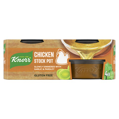 Knorr Chicken Stock Gel Pot pan-simmer view highlighting use in cooking.