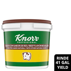 Knorr professional beef broth in pot ready for rapid stock