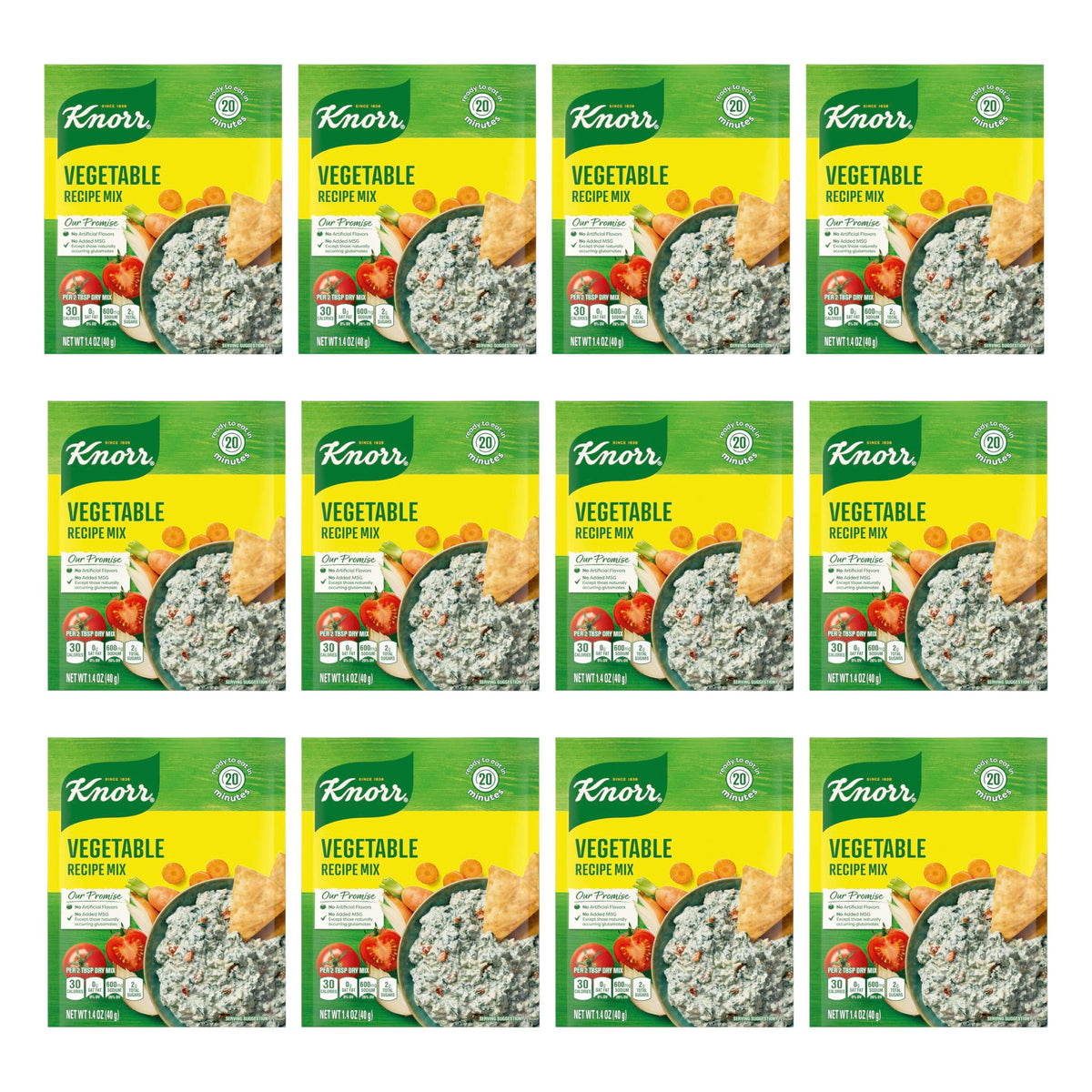 Knorr Vegetable Recipe Mix packaging for quick meal prep.