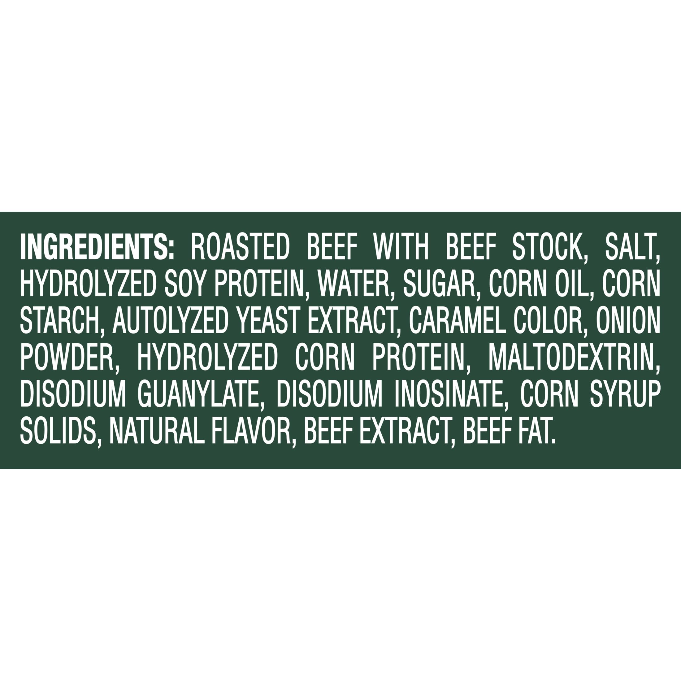 Close-up of Knorr Roasted Beef Base dissolving quickly in hot broth