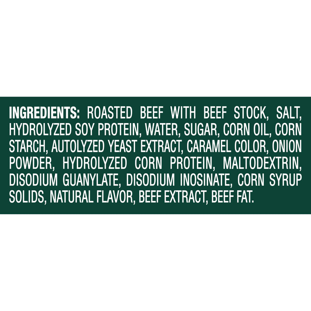 Close-up of Knorr Roasted Beef Base dissolving quickly in hot broth