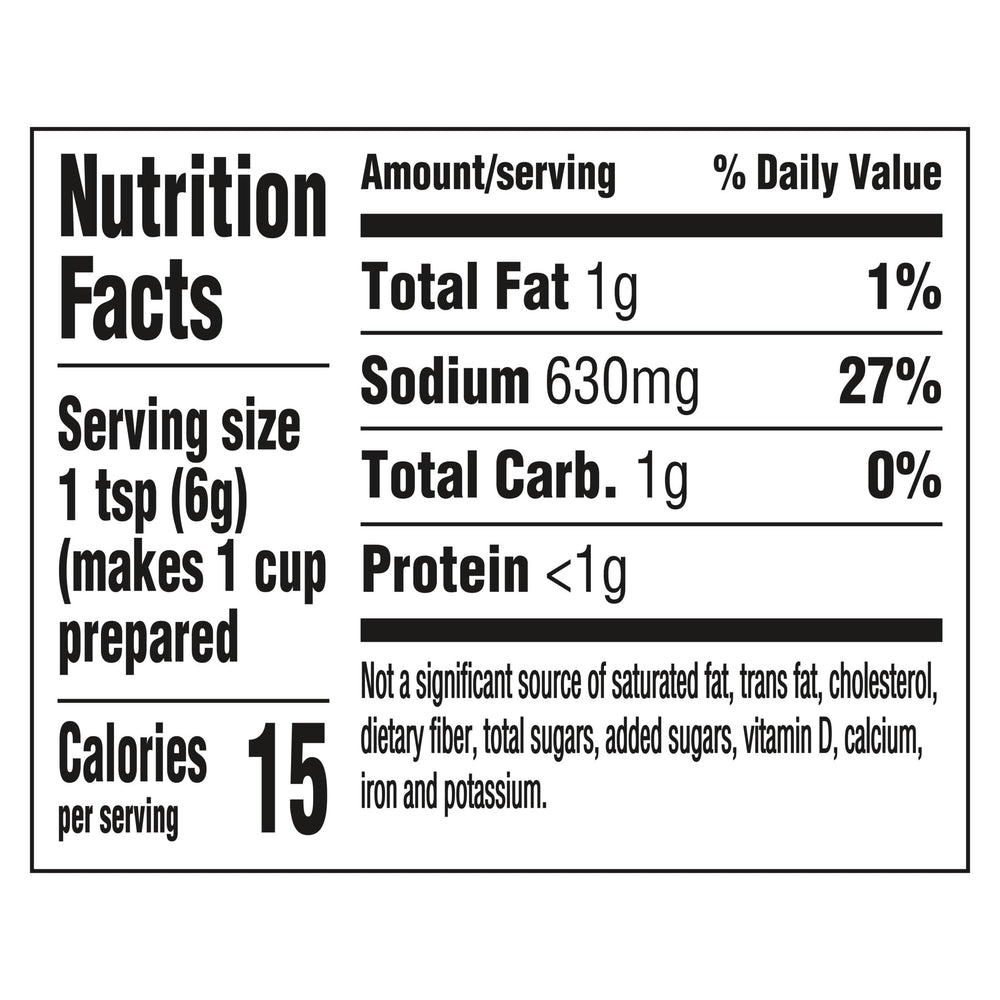 Knorr Roasted Beef Base ingredients panel highlights deep beef notes for meals