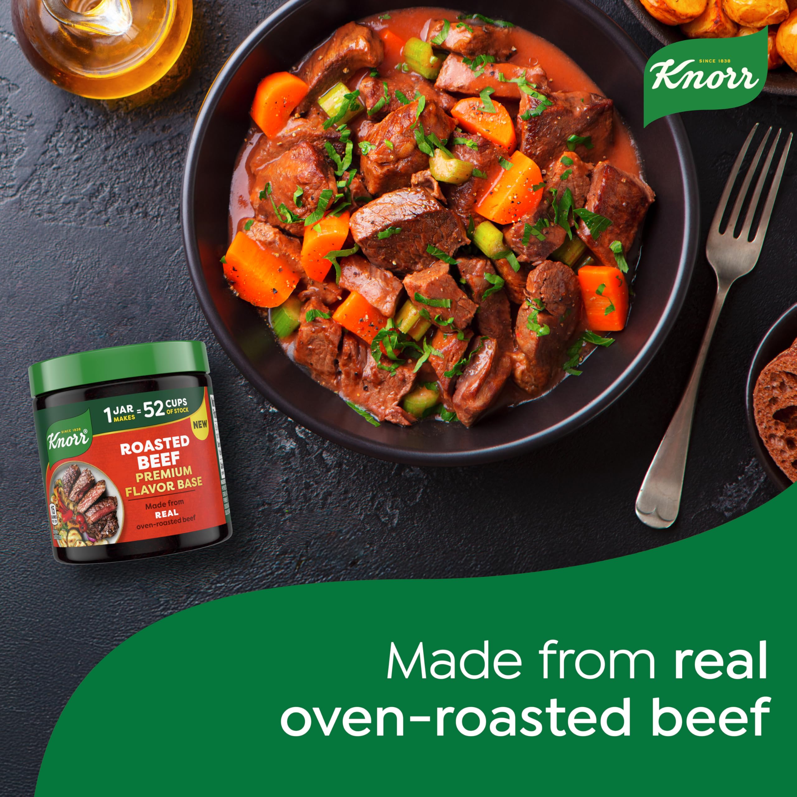 Jar on pantry shelf highlights long shelf-life of Knorr product