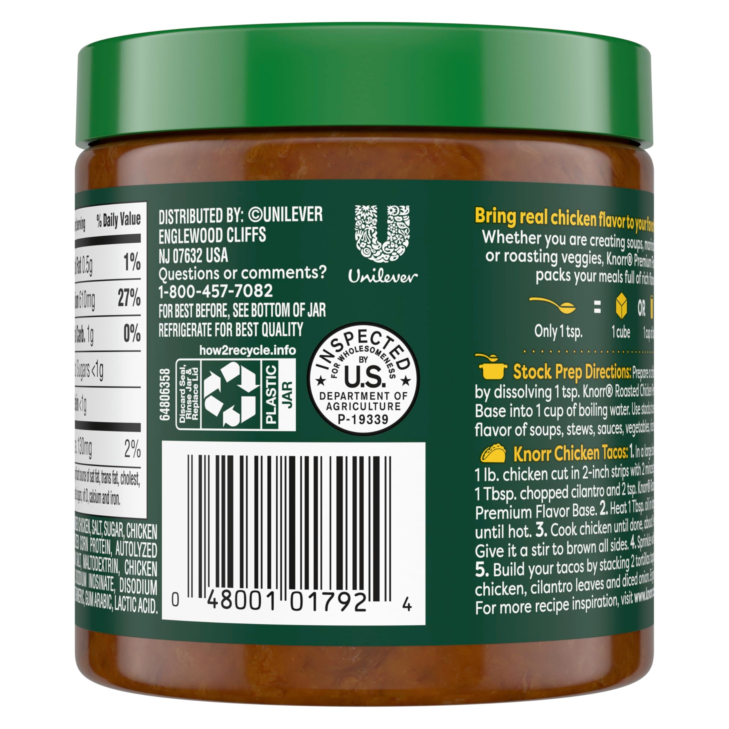Knorr Roasted Chicken Flavor Base pour into pot shows depth of flavor.