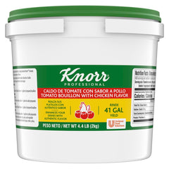 Knorr Tomato Bouillon Base packaging on shelf, convenient seasoning for quick meals.