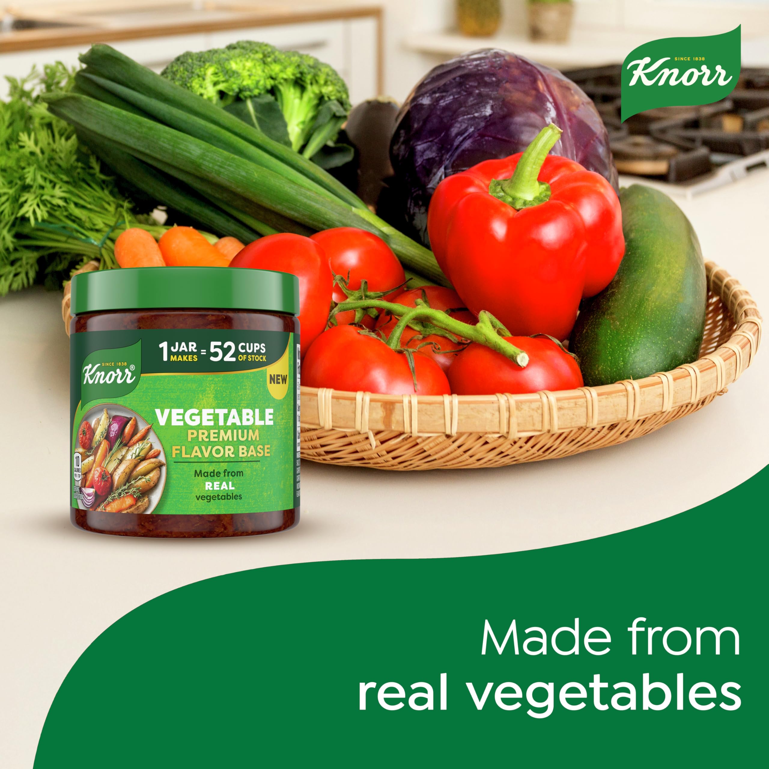 Knorr Vegetable Premium Flavor Base adds depth to roasted vegetables for a savory finish.