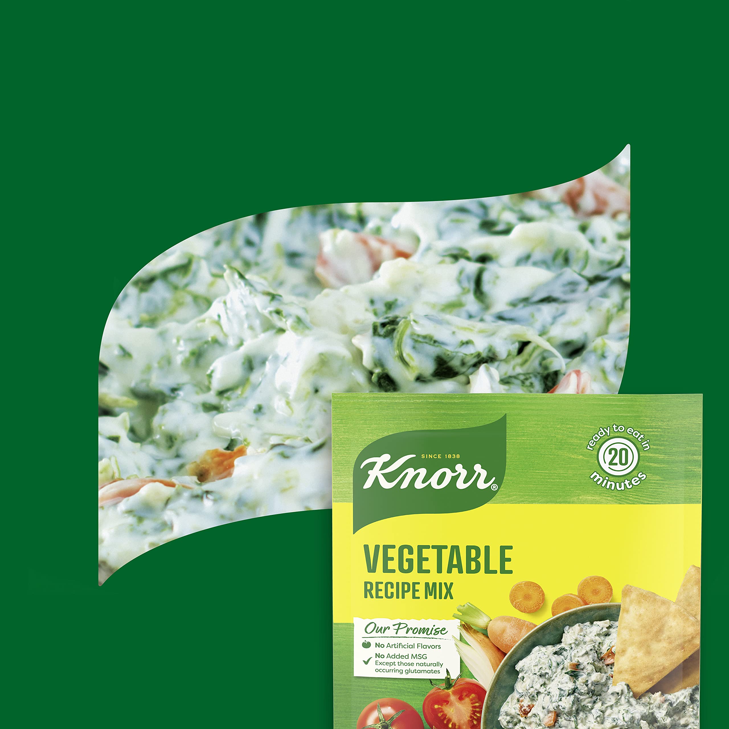 Knorr vegetable soup base cooking with vegetables in a pot.