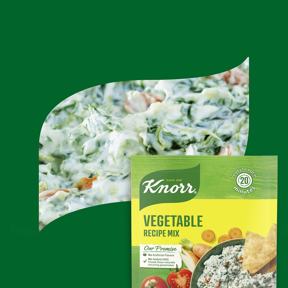 Knorr vegetable soup base cooking with vegetables in a pot.