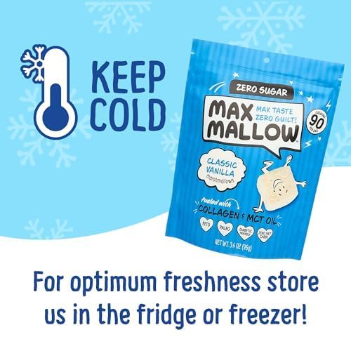 Know Brainer Max Mallow vanilla marshmallows for baking.