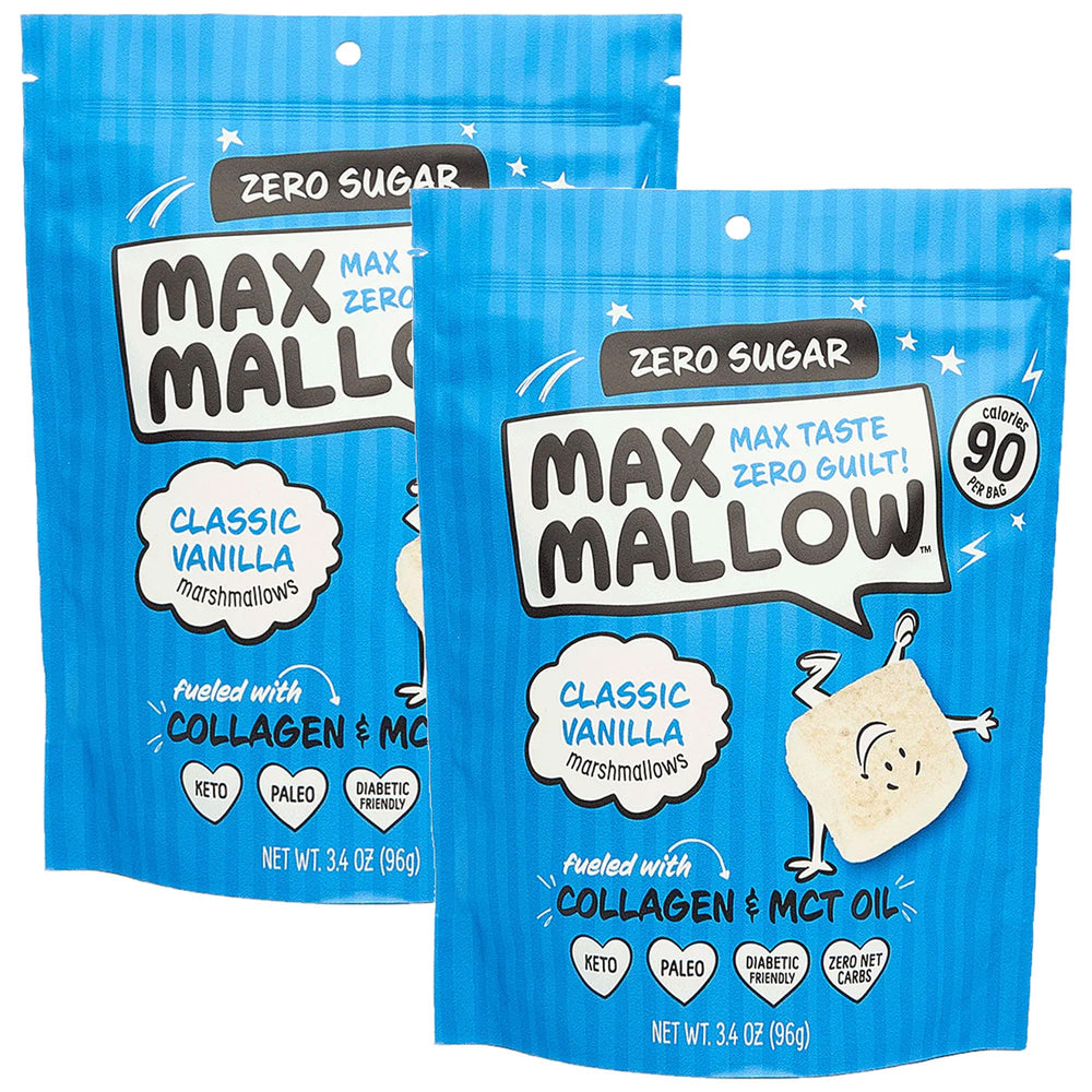 Know Brainer Max Mallow packaging with keto-friendly sugar-free marshmallows.