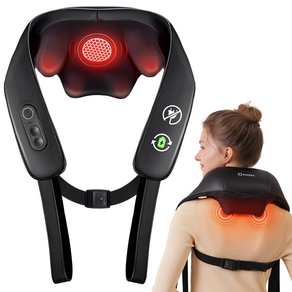 KNQZE neck and shoulder massager with heat front view for targeted relief