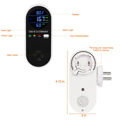KOABBIT 4-in-1 detector side view with alarm for quick alerts.