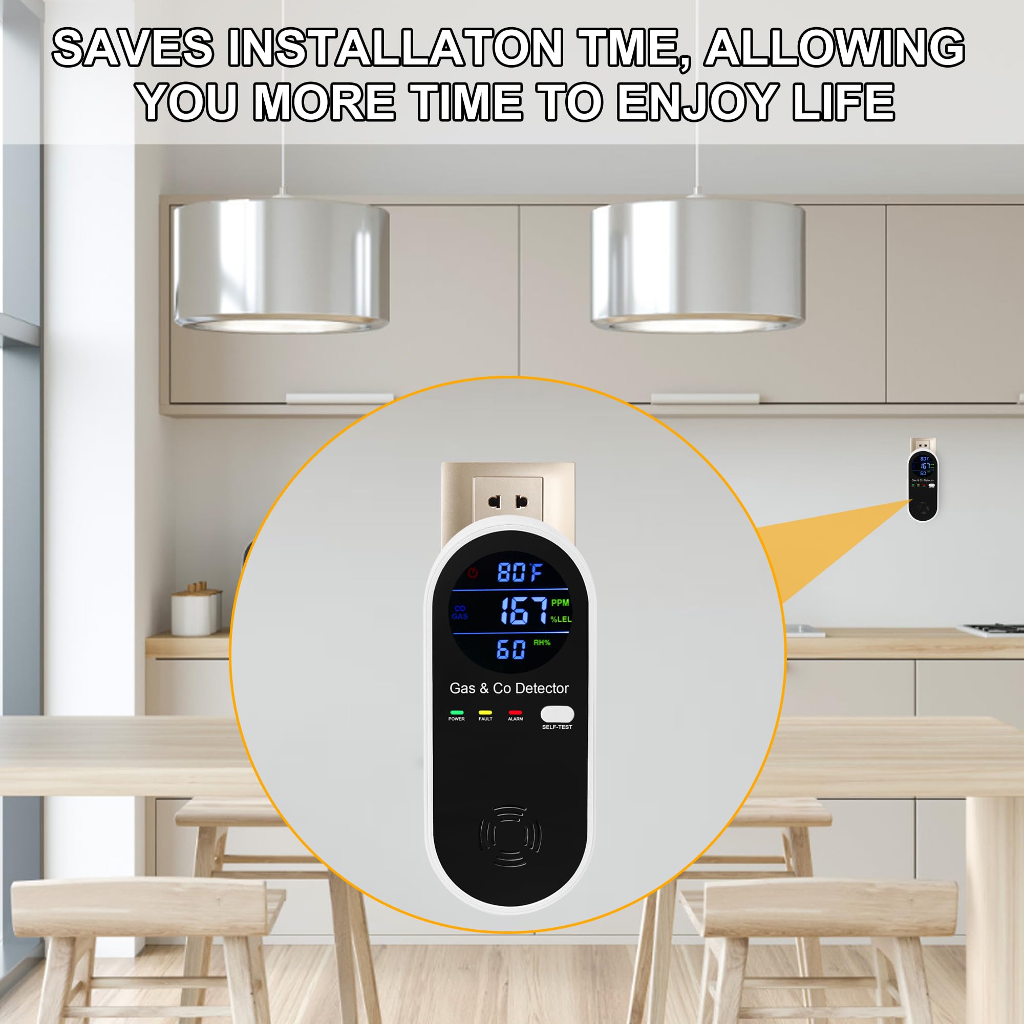 KOABBIT detector displays ppm and %LEL for precise indoor monitoring.