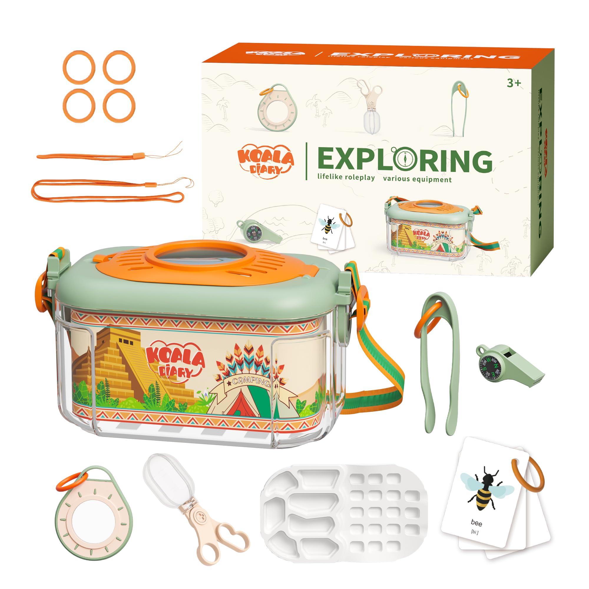 KOALA DIARY bug catcher kit with magnifying glass for outdoor exploration.