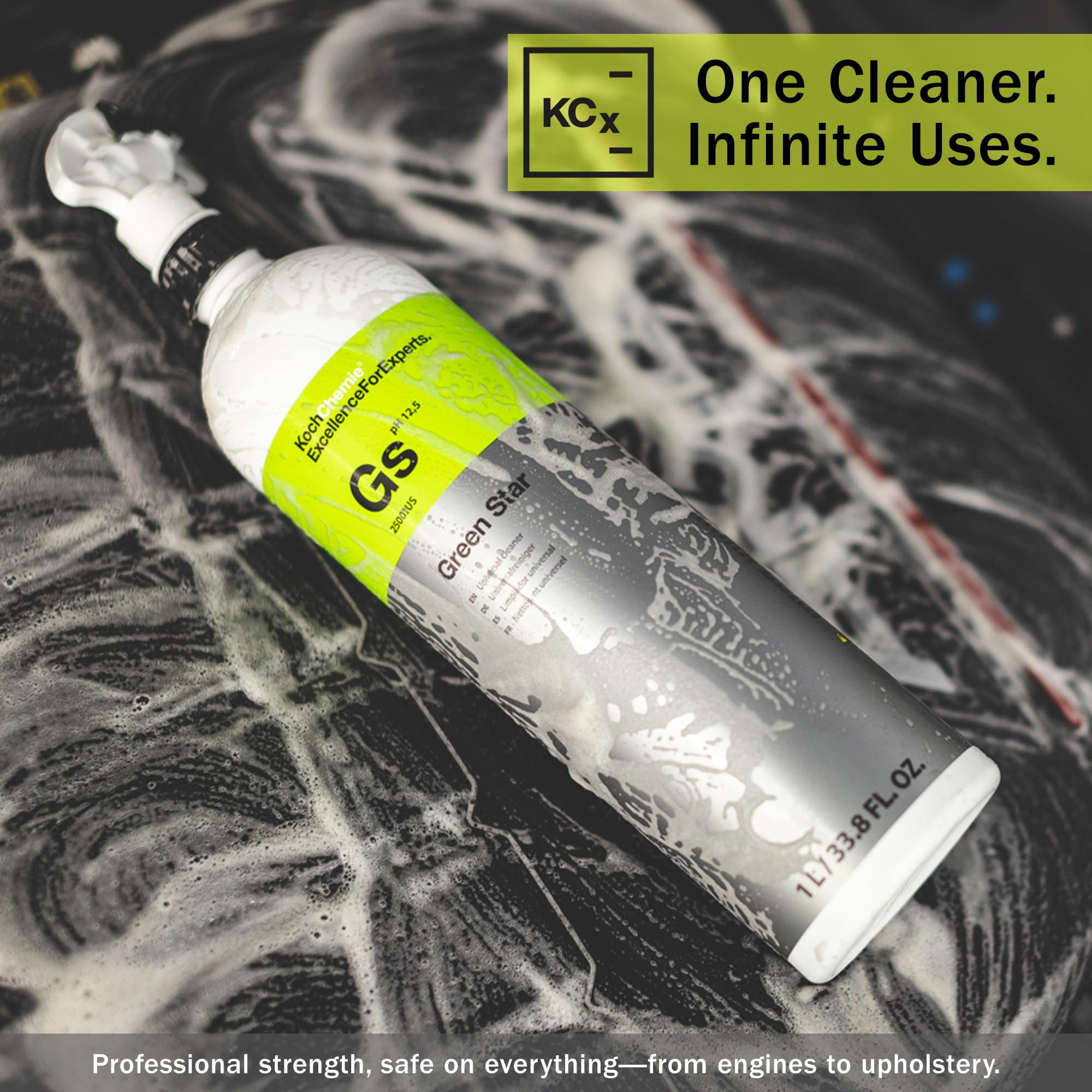 KOCHCHEMIE Green Star bottle pour showing dilution options