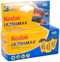 Kodak Ultra Max 400 film 3-pack, versatile for daylight and low-light shots