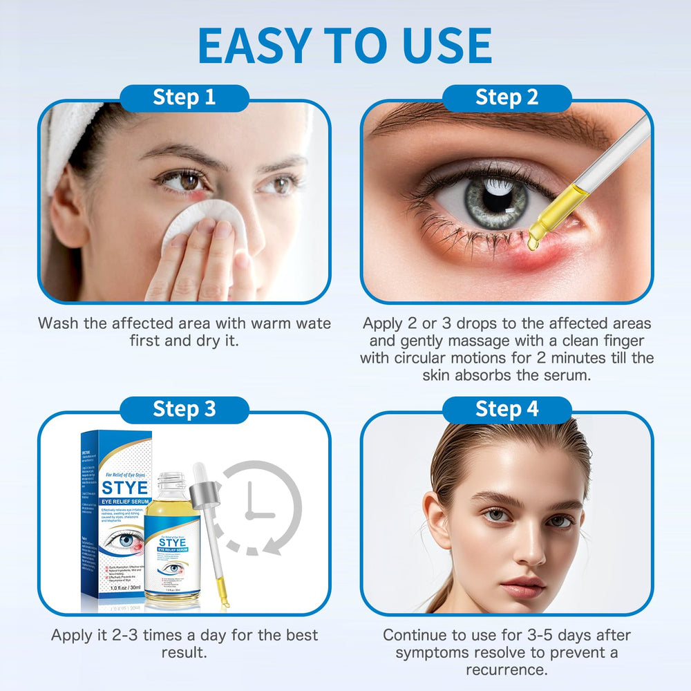 KODASNY Stye Eye Treatment user applying, quick drop application for busy mornings.
