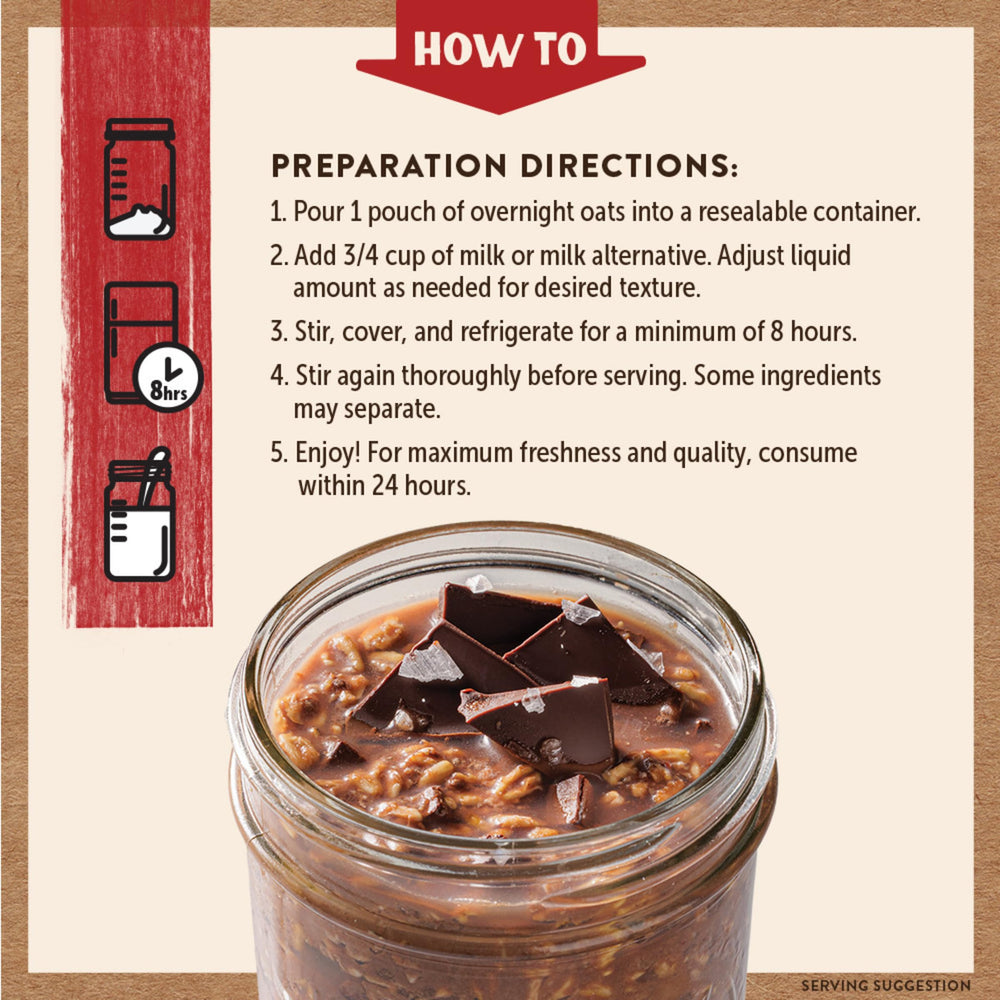 Kodiak Cakes Dark Chocolate Sea Salt oats whole grains base.