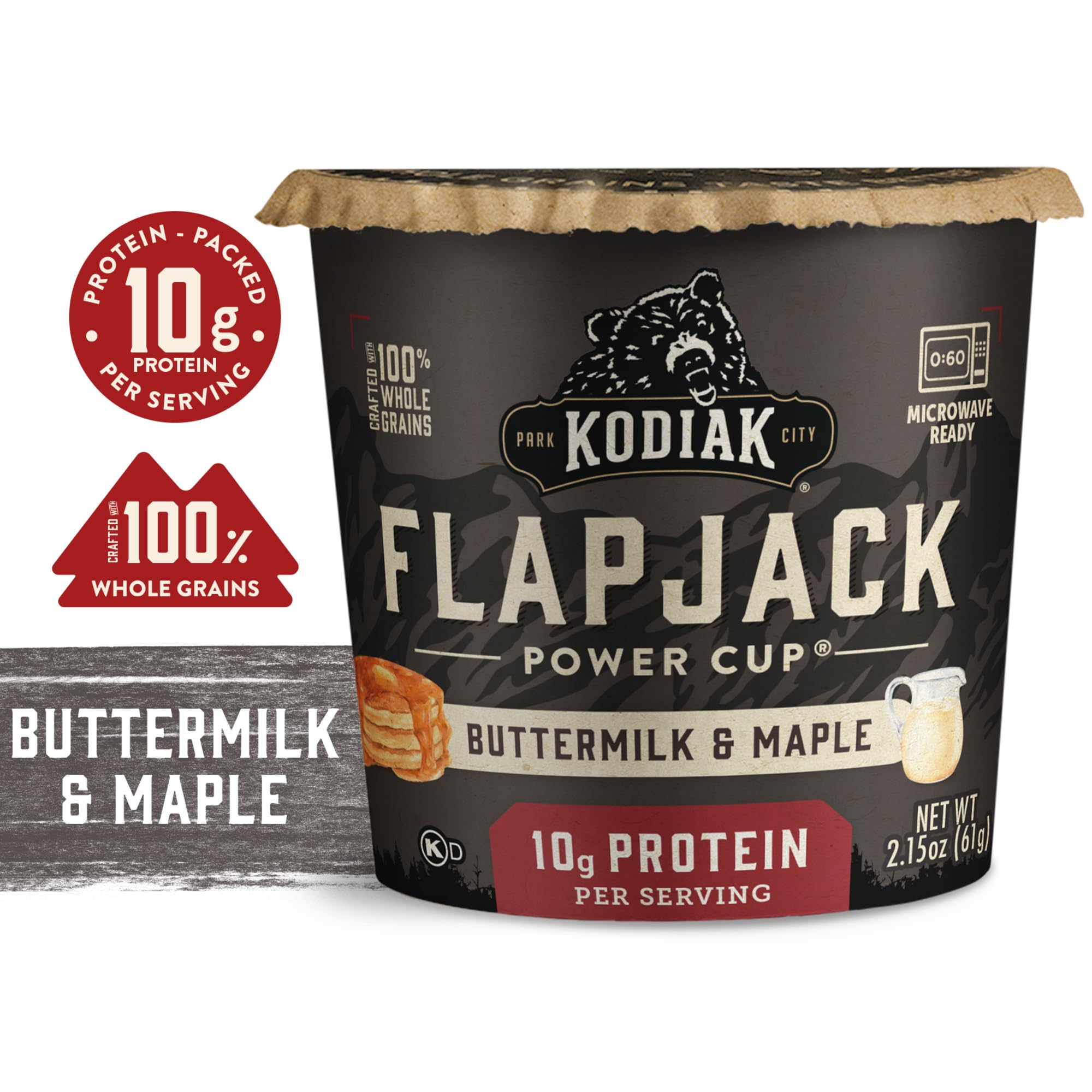 Kodiak Cakes just-add-quarter-cup-water makes prep effortless for mornings.