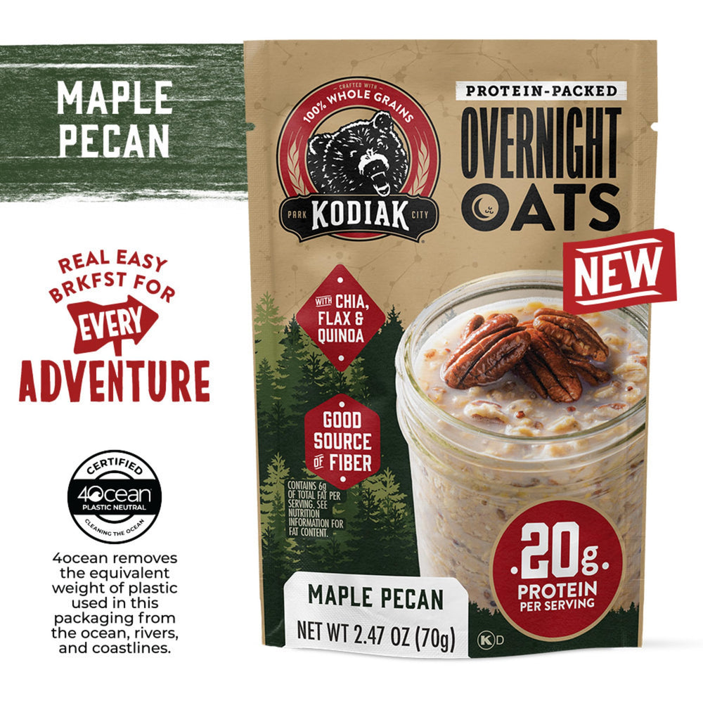 Served in a jar with maple-pecan flavor for on-the-go mornings