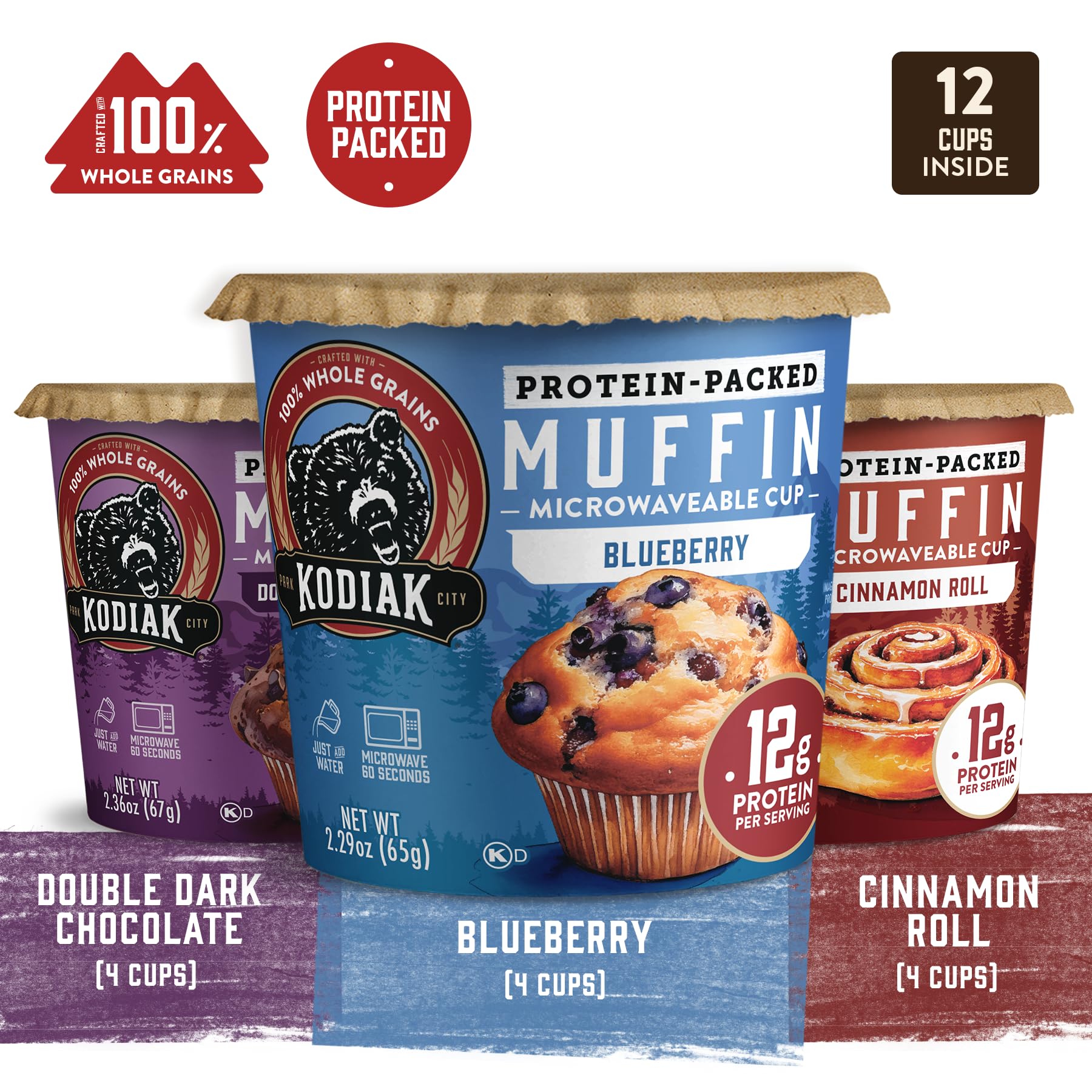 Kodiak Cakes Minute Muffin Cup pack of 12 convenient pantry staple for busy days