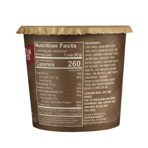 Kodiak Cakes Minute Muffins Chocolate Chip microwavable, quick snack that fuels busy mornings.