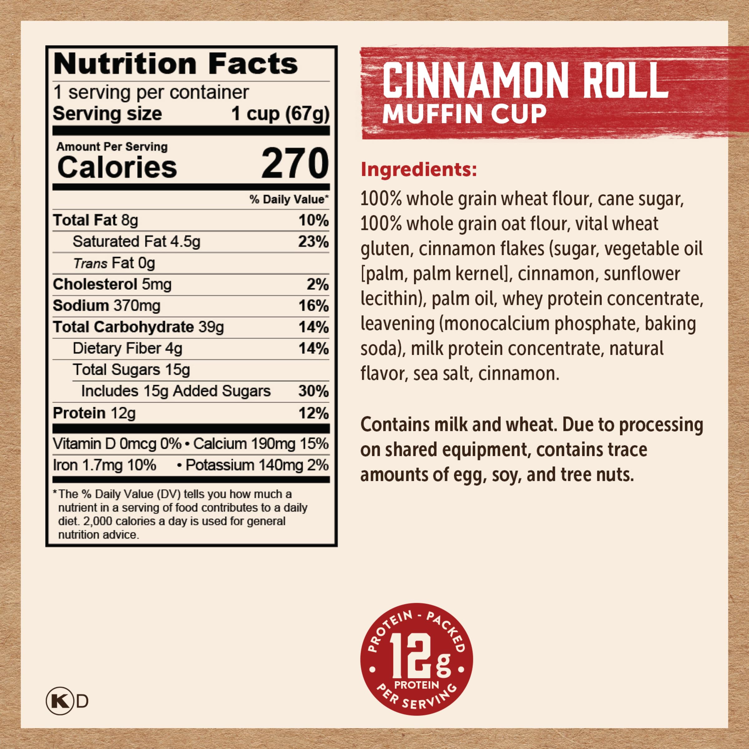 Kodiak Cakes Minute Muffins Cinnamon Roll glaze close-up, inviting sweet cinnamon allure.