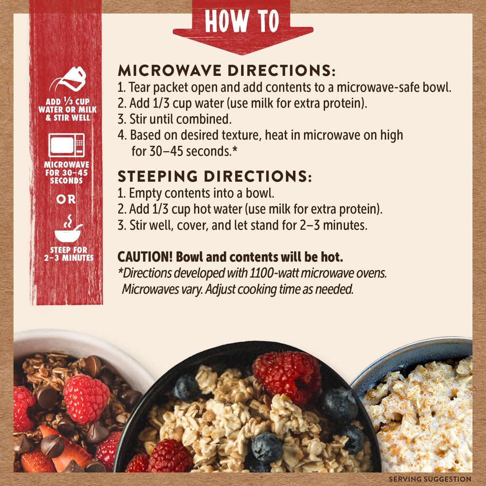 Kodiak Cakes oatmeal with milk in a ready-to-serve bowl