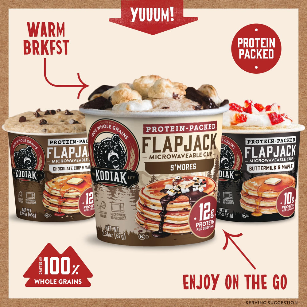 Kodiak Cakes on-the-go breakfast cups fit your travel mornings and quick meals.