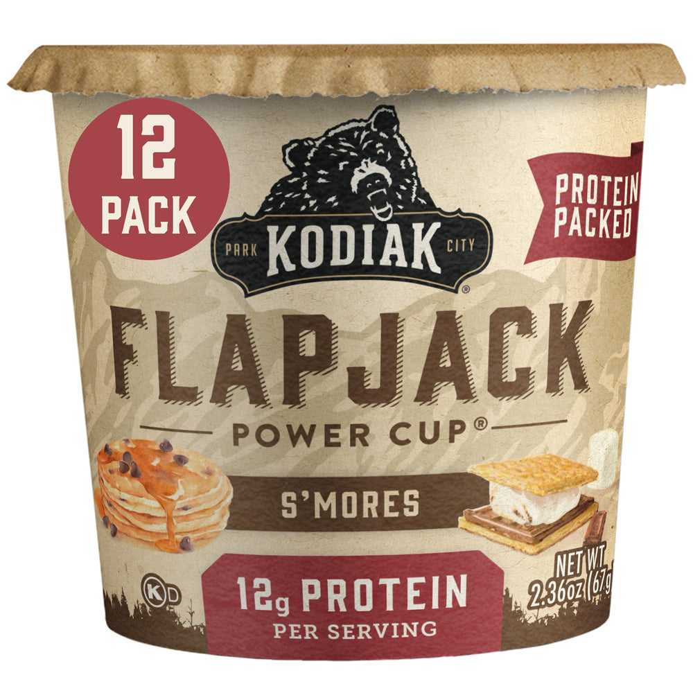Kodiak Cakes Pancake On the Go S'mores pack-12 for quick breakfasts.