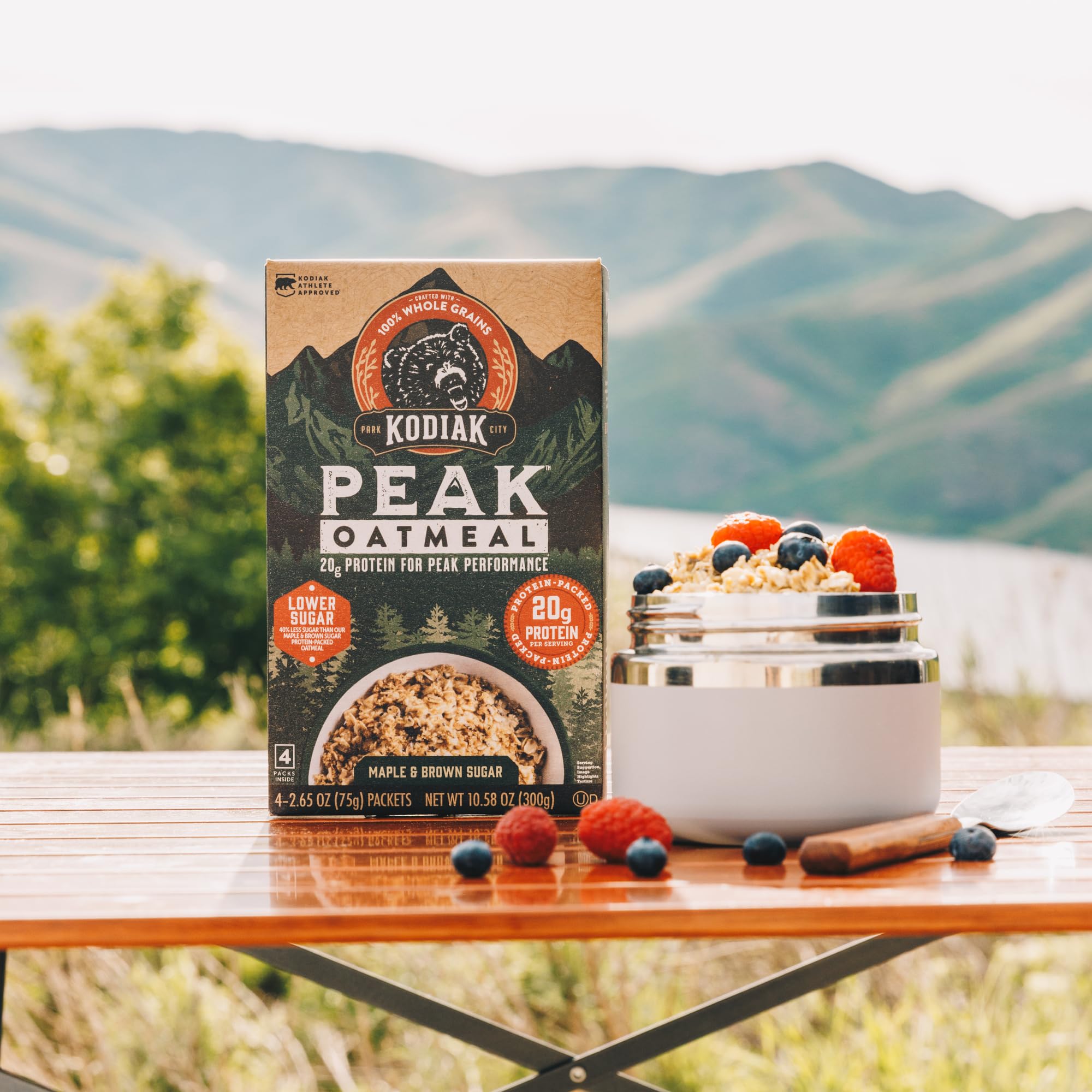 Kodiak Cakes Peak maple-brown-sugar aroma inviting cozy mornings