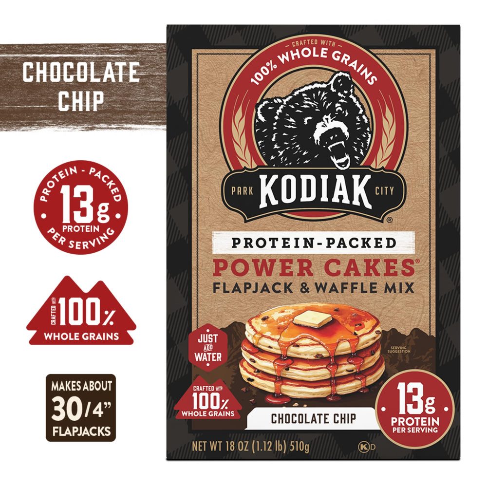 Ingredients panel highlights whole grains and Non-GMO composition.