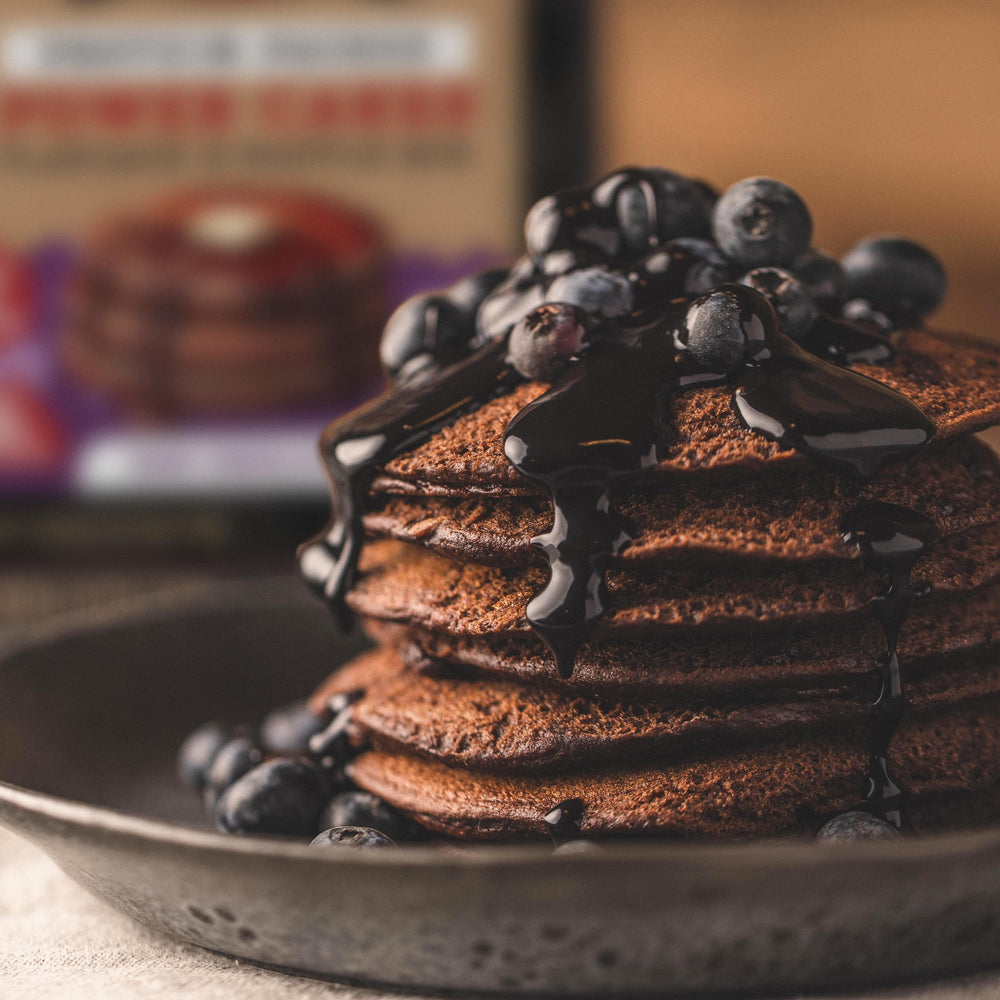 Recycled box packaging highlights eco-friendly choice from Kodiak Cakes.