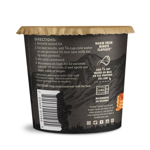 Kodiak Cakes ten-gram protein three-gram fiber per serving supports appetite control.