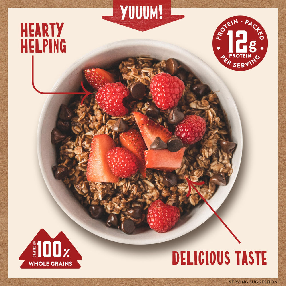Close-up of whole grains and antioxidants in Kodiak Cakes oatmeal.