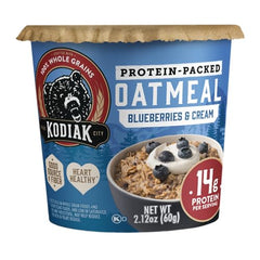 Kodiak Cakes Whole-Grain Oatmeal Cups emphasizing fiber and energy