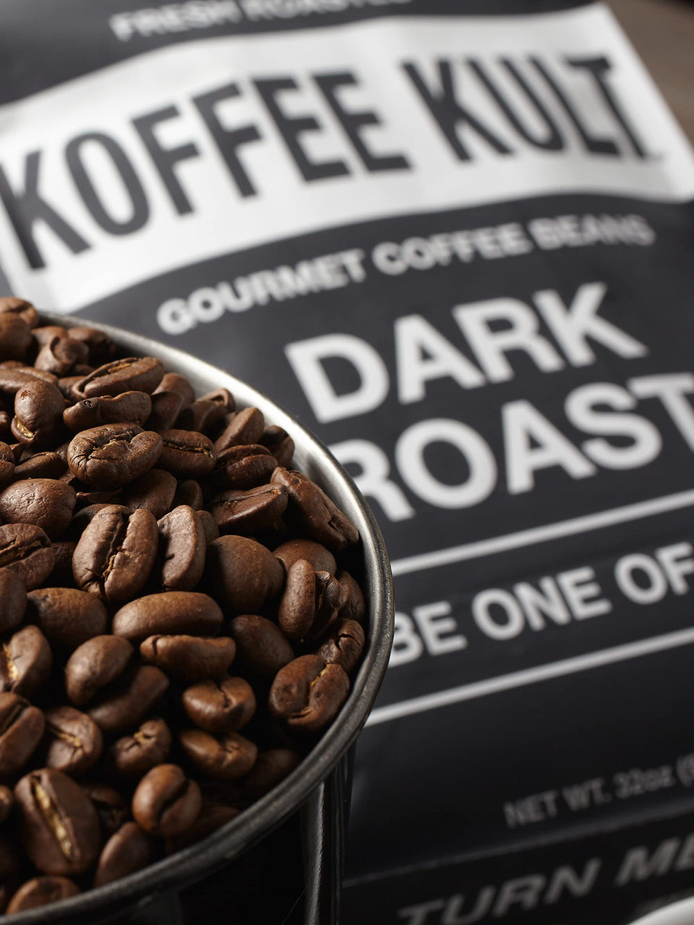 Koffee Kult gourmet whole beans for fresh aroma.