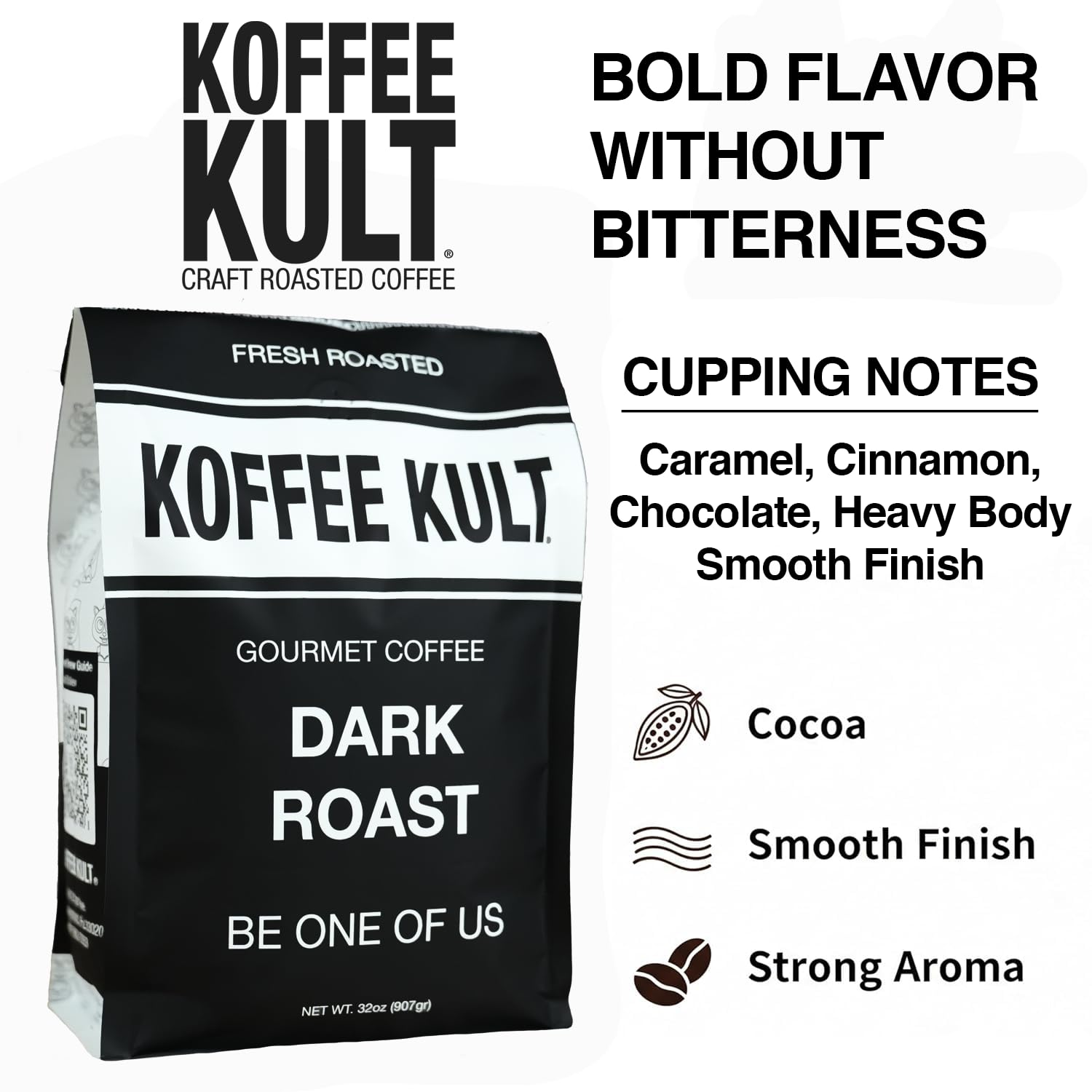 Koffee Kult small batch roast beans for flavorful mornings.