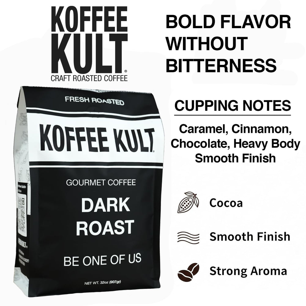 Koffee Kult small batch roast beans for flavorful mornings.