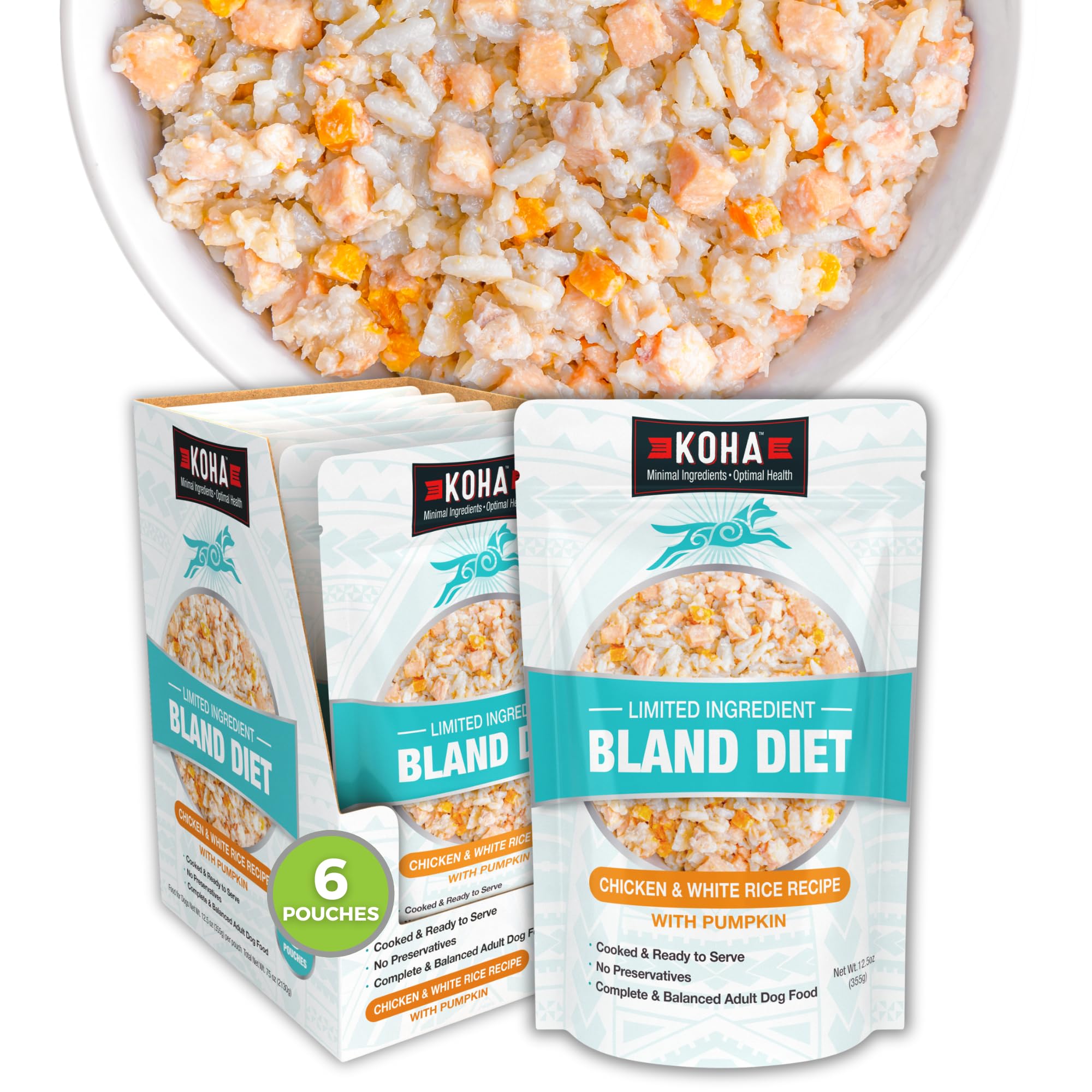 KOHA Bland Diet dog food ready to serve, no cooking required.