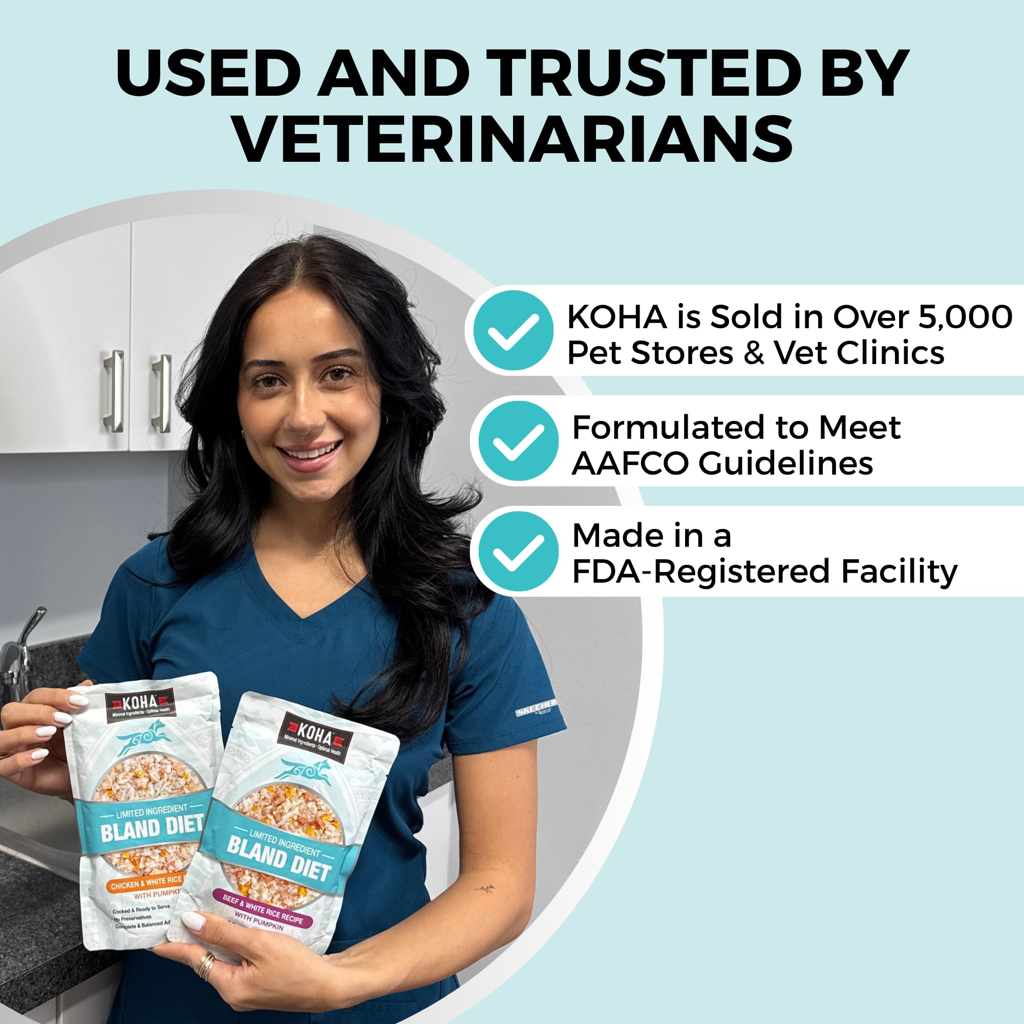 KOHA Bland Diet packaging, easy to portion and refrigerate after opening.