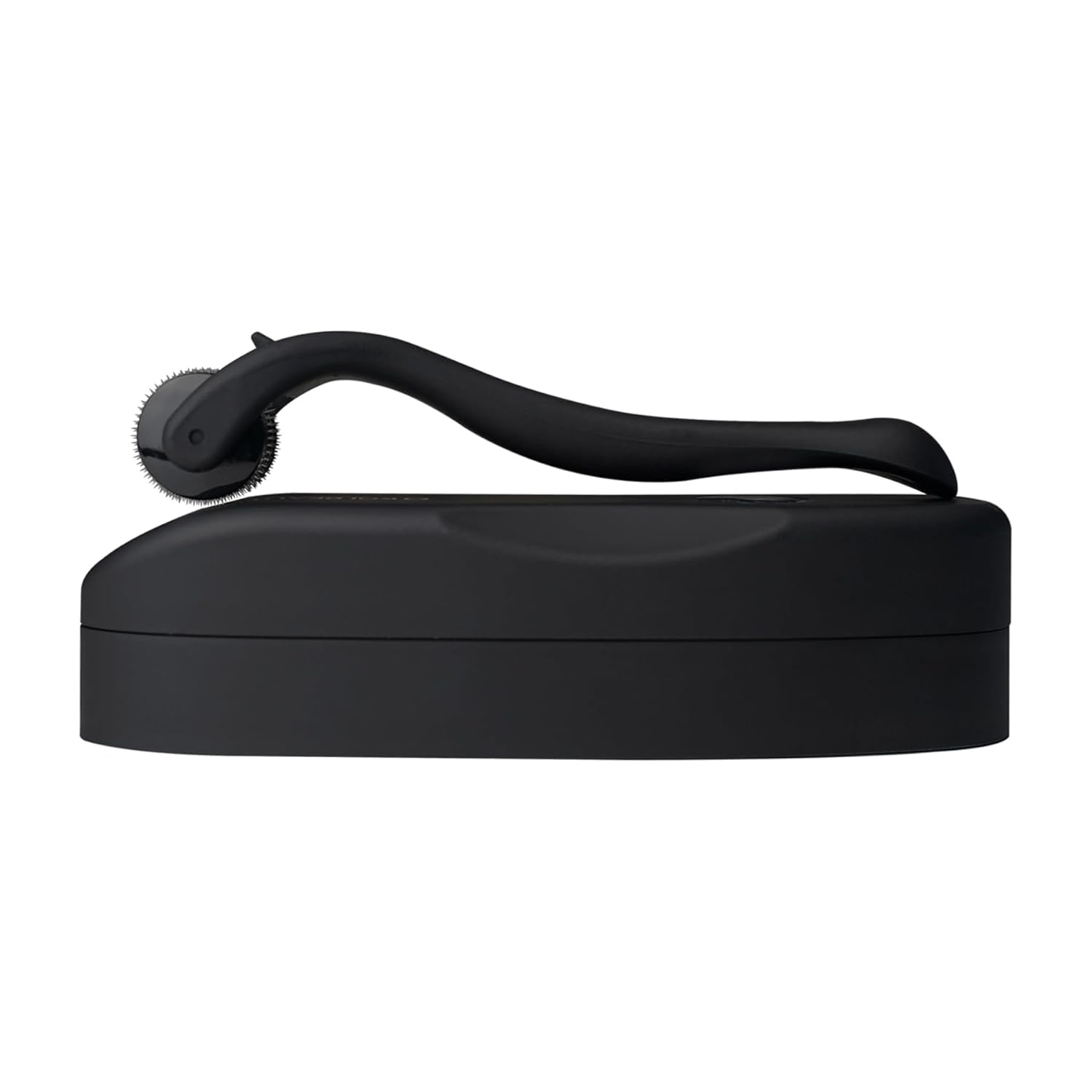 Koi Beauty Derma Roller in matte black handle for comfortable grip and control.