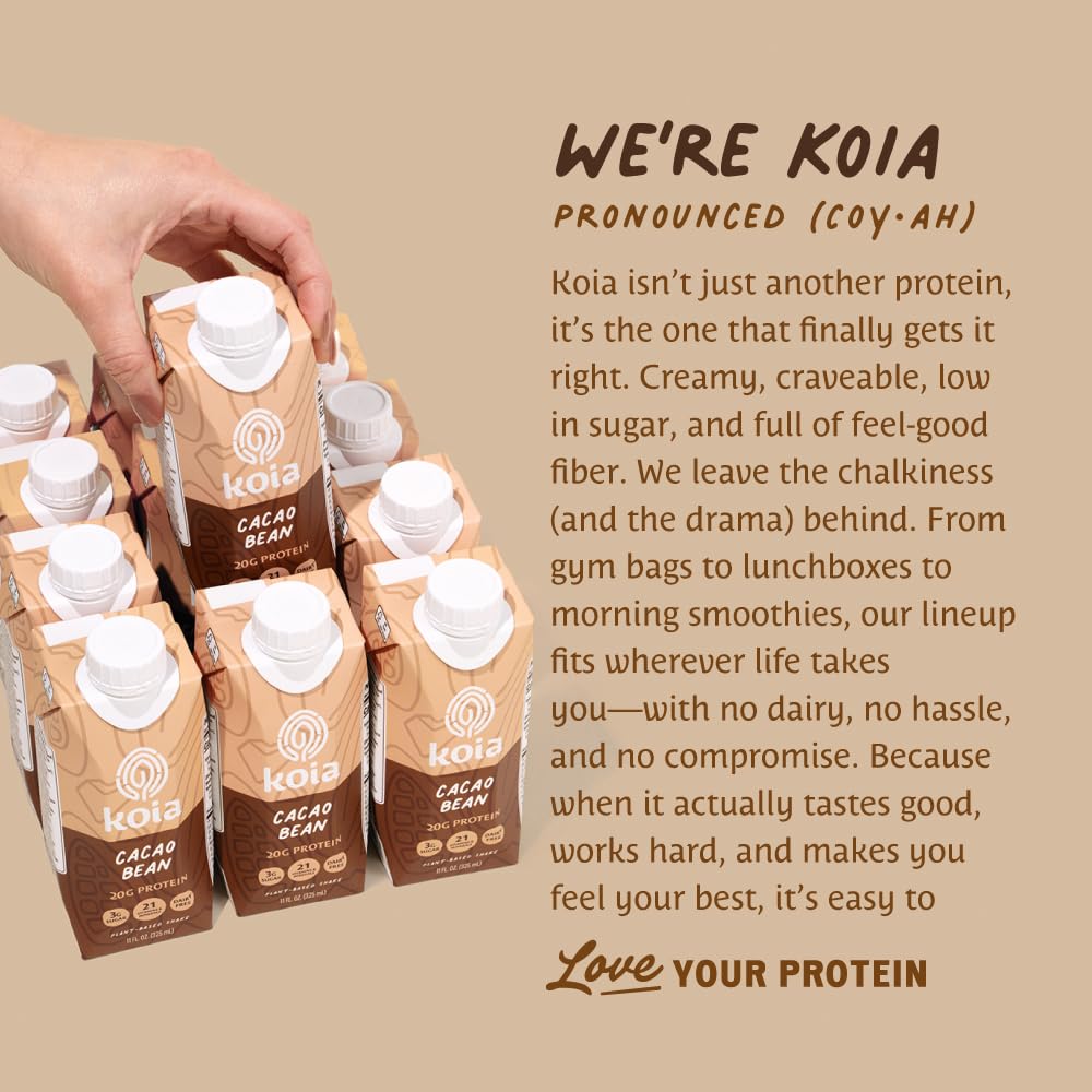 Koia Cacao Bean dairy-free protein shake with no lactose