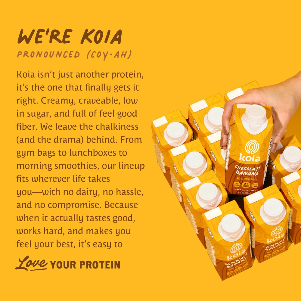Koia Chocolate Banana kitchen-ready serve, versatile meal replacement option