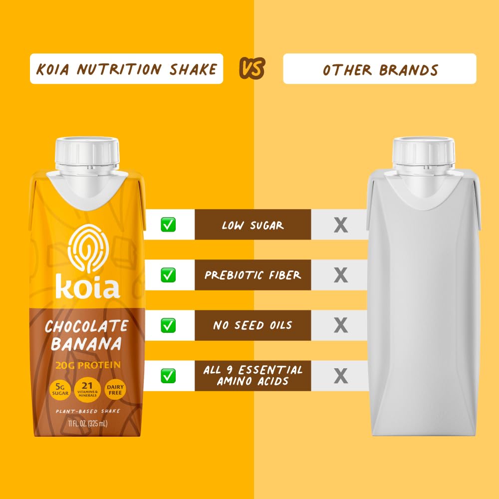 Koia Chocolate Banana shake texture closeup, creamy consistency